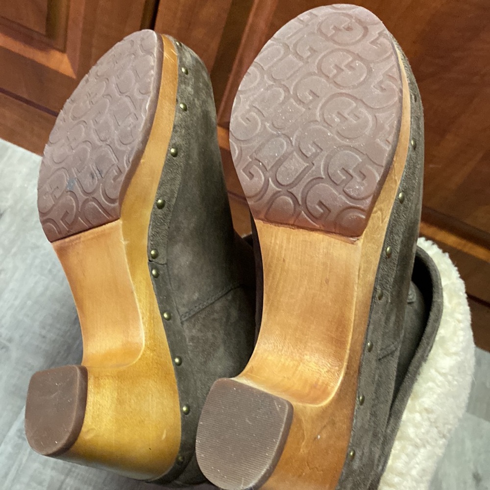 Ugg Platform Leather Ankle Boots Booties - Picture 5 of 6